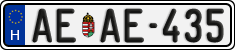 license plates of Hungary, Regular plates (2022)