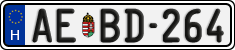 license plates of Hungary, Regular plates (2022)