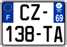 French license plate, SIV (ordinary)
