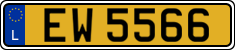 License plate of Luxembourg, 2003 year system