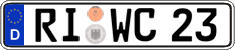 German license plate, Regular plates