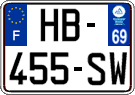 French license plate, SIV (ordinary)