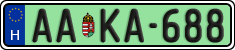 license plates of Hungary, Regular plates (2022)