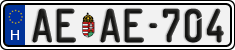license plates of Hungary, Regular plates (2022)