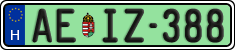 license plates of Hungary, Regular plates (2022)