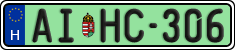 license plates of Hungary, Regular plates (2022)