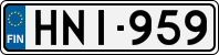 License plate of Finland, Cars