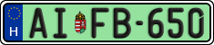 license plates of Hungary, Regular plates (2022)