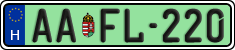 license plates of Hungary, Regular plates (2022)