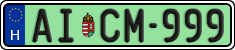 license plates of Hungary, Regular plates (2022)