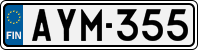 License plate of Finland, Cars