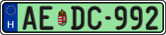 license plates of Hungary, Regular plates (2022)