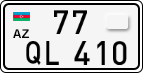 License plate of Azerbaijan, Cars