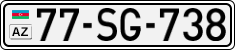 License plate of Azerbaijan, Cars