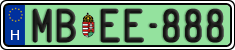 license plates of Hungary, Regular plates (2022)