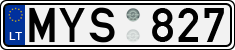 License plate of Lithuania, Cars