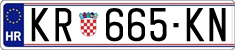 License plate of Croatia, Regular plates