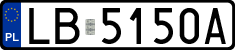 License plates of Poland, Regular car plates