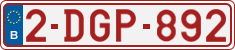 License plate of Belgium, Regular plates (2010)