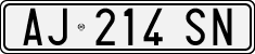 License plate of Italy, Cars (1994 year series)