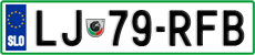 License plate of Slovenia, Cars