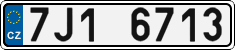 License plate of the Czech Republic, Cars (2001)