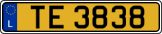 License plate of Luxembourg, 2003 year system