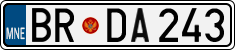 License plate of Montenegro, Cars