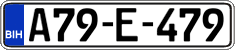License plate of Bosnia and Herzegovina, Regular plates