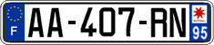 French license plate, SIV (ordinary)