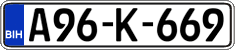 License plate of Bosnia and Herzegovina, Regular plates