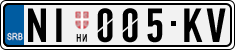 License plate of Serbia, Cars