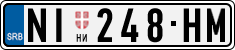 License plate of Serbia, Cars