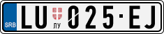 License plate of Serbia, Cars