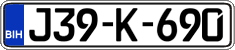 License plate of Bosnia and Herzegovina, Regular plates