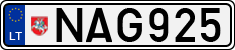 License plate of Lithuania, Cars