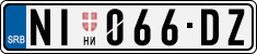License plate of Serbia, Cars