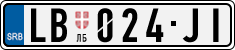 License plate of Serbia, Cars
