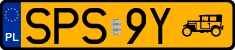 License plates of Poland, Oldtimers