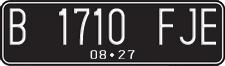 License plate of Indonesia, Regular plates