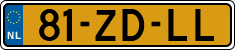 License plate of the Netherlands, Cars