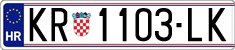 License plate of Croatia, Regular plates
