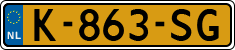 License plate of the Netherlands, Cars