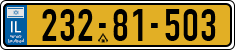 License plate of Israel, Regular plates