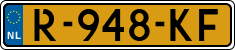 License plate of the Netherlands, Cars