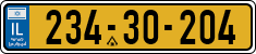 License plate of Israel, Regular plates