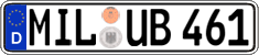 German license plate, Regular plates