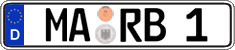 German license plate, Regular plates