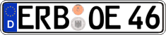 German license plate, Regular plates