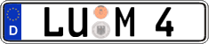 German license plate, Regular plates